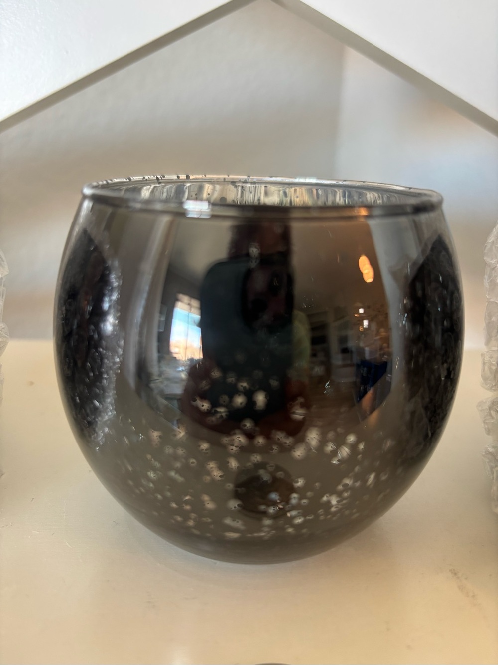 12 Pack Round Black Glass Candle Tealight Votive Candle Holders Holidays